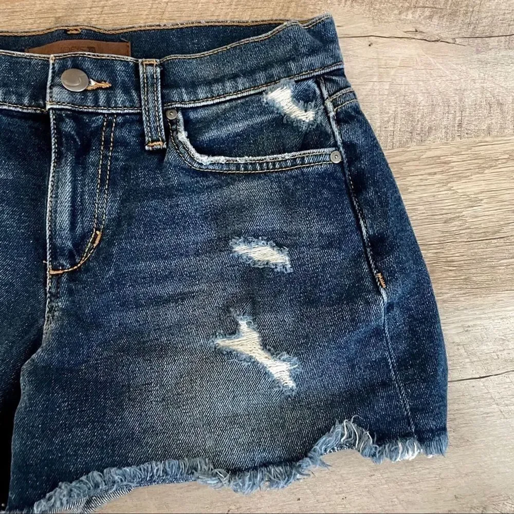 Joe's Jeans Blythe Distressed Blue Cutoff Shorts Size 25